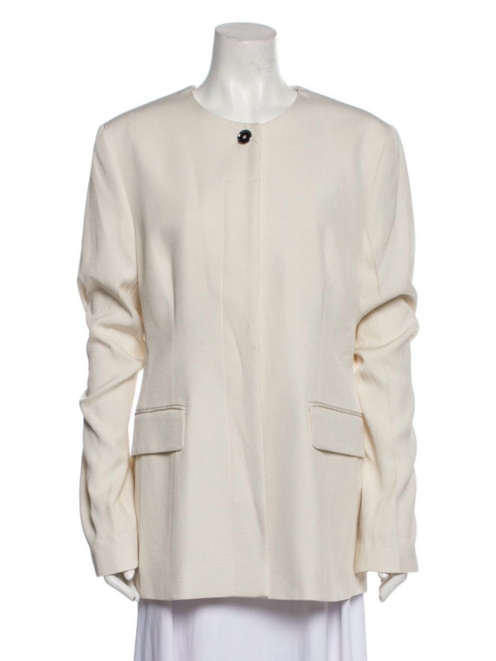 Toteme Ivory Collarless Blazer